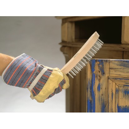 LUX-TOOLS Nerjaveča žična krtača 4-redna