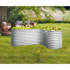 Podaljšek Curve za visoko gredo Basic Aluminij