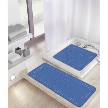 Kleine Wolke Podloga za tuš Foot 55 cm x 55 cm modra