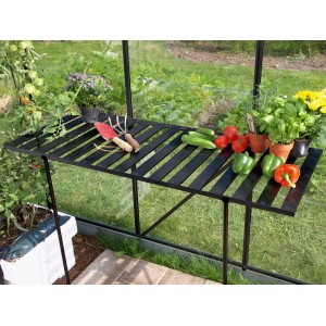 Aluminijasta miza zložljiva črna 120 cm x 56 cm x 81 cm