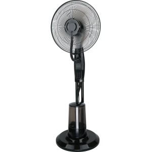 Stoječi ventilator SV 75-43 s funkcijo ustvarjanja meglice Ø 43 cm črn