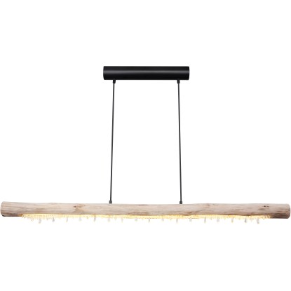 Globo Viseča LED-svetilka Felicitas 1-plamenska črna mat 1200 x 70 x 1500 mm