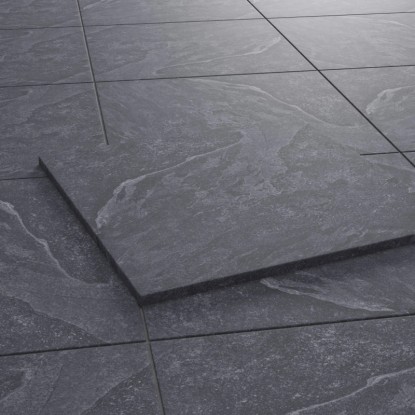 Terasna plošča finokeramika Ardesia črna 60 x 60 x 2 cm 2 kosa