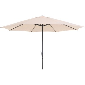 Vrtni senčnik Honolulu Ø 400 cm Bež z vrtljivo ročico