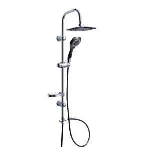 Komplet naglavne prhe Eisl Duschtraum s poličko, krom-črna