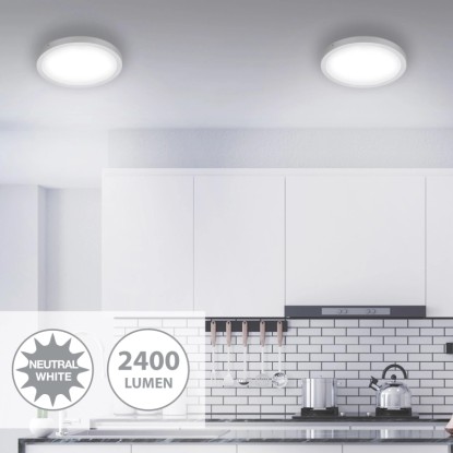 Briloner LED stropna in stenska svetilka Fire mat kromirana