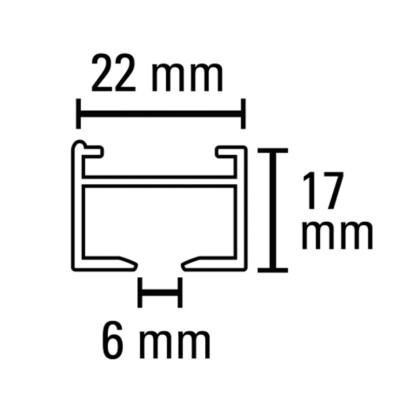 Gardinia Komplet aluminijastih vodil za zavese LUNA 1-kanalno Bela 160 cm