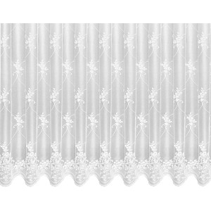 Zavesa z zankami Sina bele barve 125 cm x 300 cm