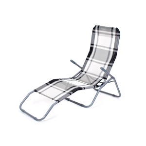 Happy Garden Ležalnik prekucni siv karo