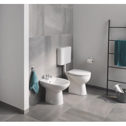 Grohe Bau Keramična stoječa školjka, globok izplakovanje, brez izplakovalnega ro