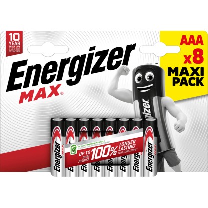 Energizer Max Alkalna baterija AAA Micro Pakiranje po 8 kosov