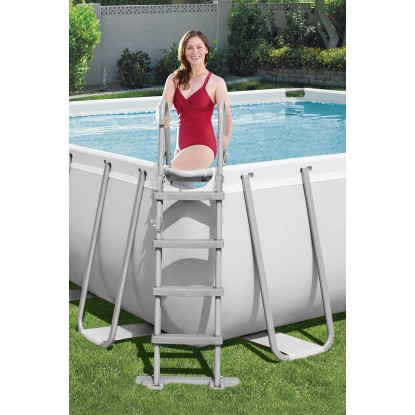 Bestway Komplet za bazen z jeklenim ogrodjem 5,49 m x 2,74 m x 1,22 m Pravokoten