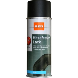 OBI Proti vročini odporen lak v pršilu črna mat 400 ml