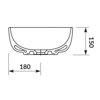 Cersanit Nasadni umivalnik Moduo 50 pravokoten