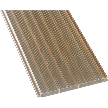PVC Plošče z votlimi komorami 1,6 cm bronaste 200 cm x 20 cm