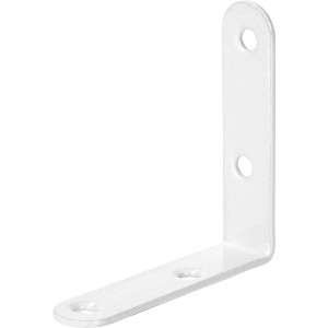 Vezni kotnik bel prašno lakiran 60 mm x 60 mm x 18 mm