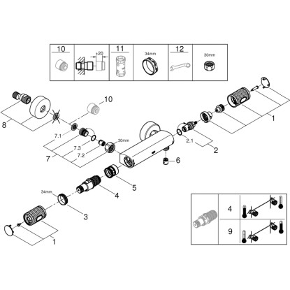 Grohe Precision Feel Termostatska ročna prha DN 15
