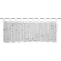 Bistro zaveza s črtami v belo-sivi barvi 45 cm x 135 cm